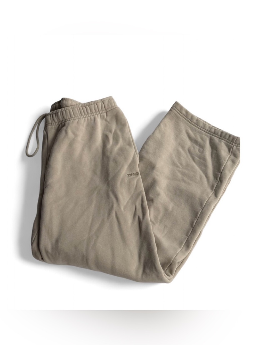 Tan Aritzia TNA Cozy Fleece Sweatpants